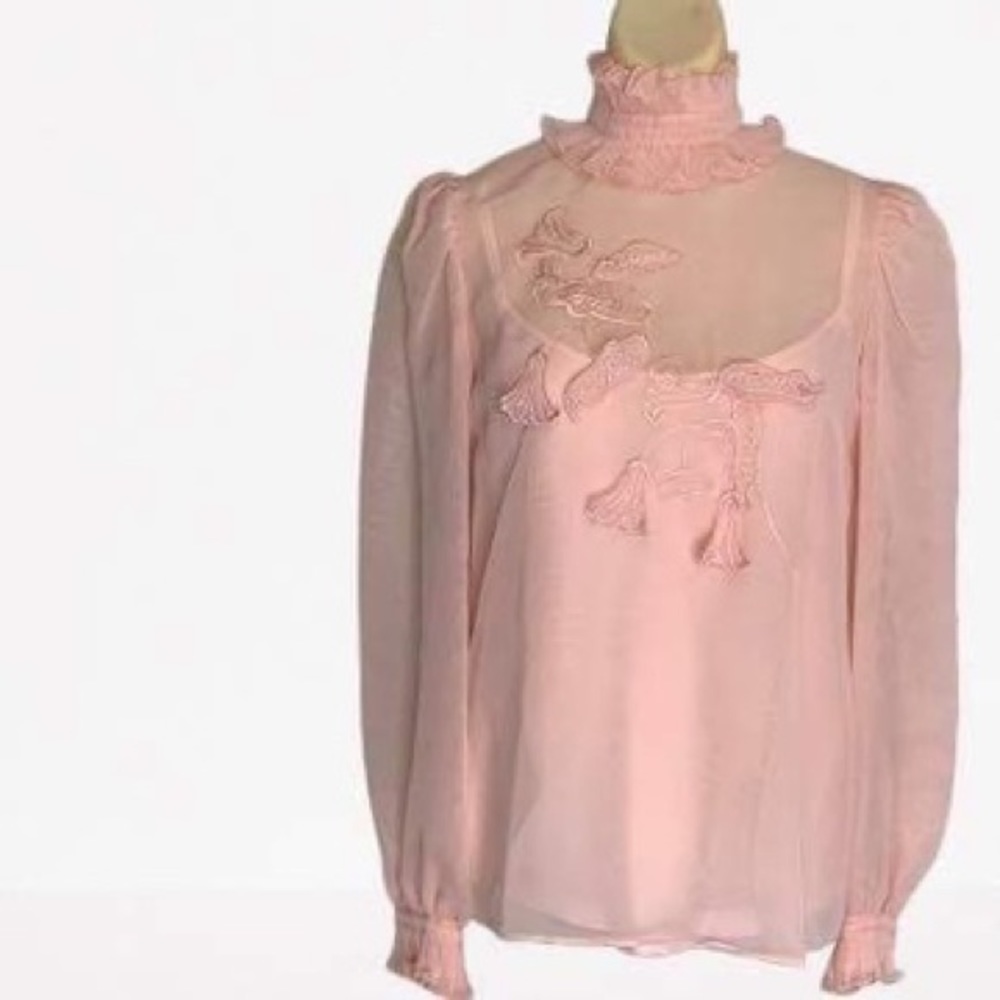 VIntage A.J. BARI 2 Piece Eloquent Delicate Blouse